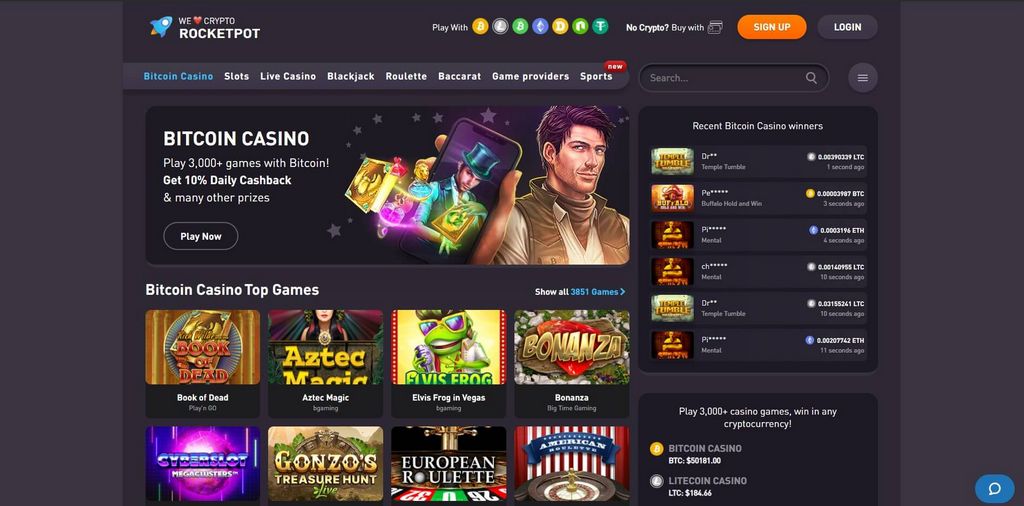 Valutazione del casinò online Rocketpot - Classifiche di professionisti e giocatori 